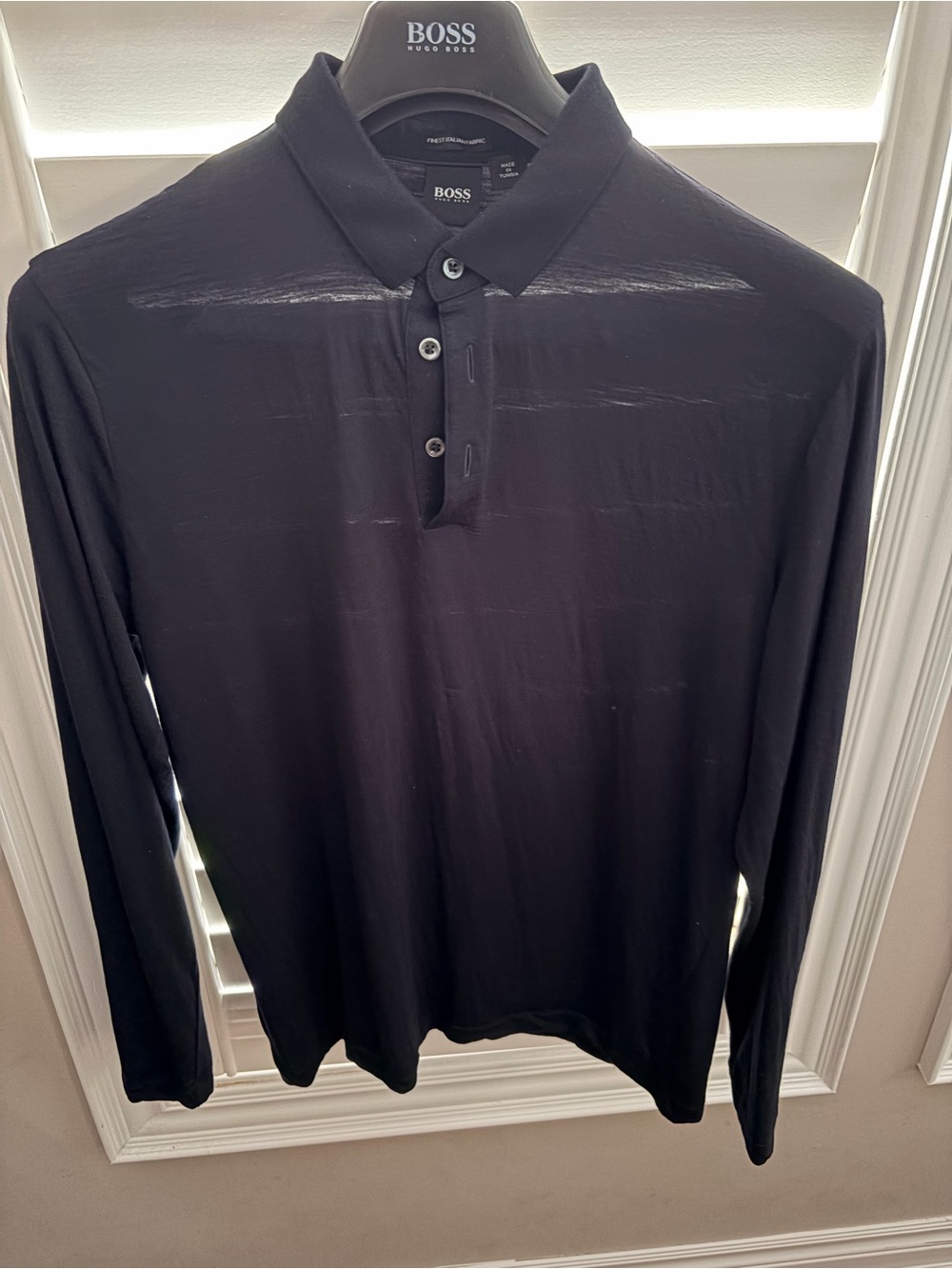 Hugo Boss Men's Long-Sleeve Polo Shirt - Black